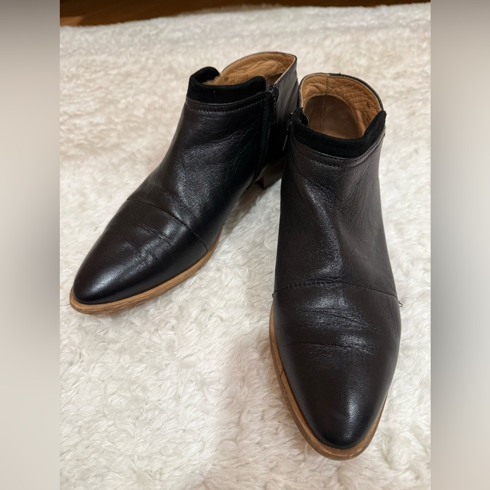 Black made in Italy Leather Ankle Boots